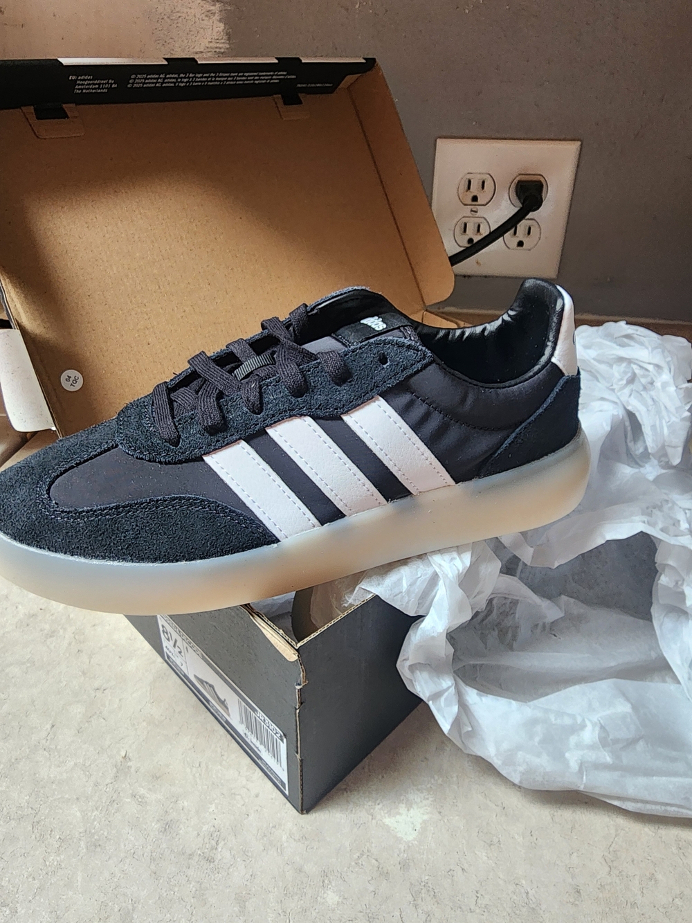 adidas Women's Black and White Low-Profile Athletic Sneakers